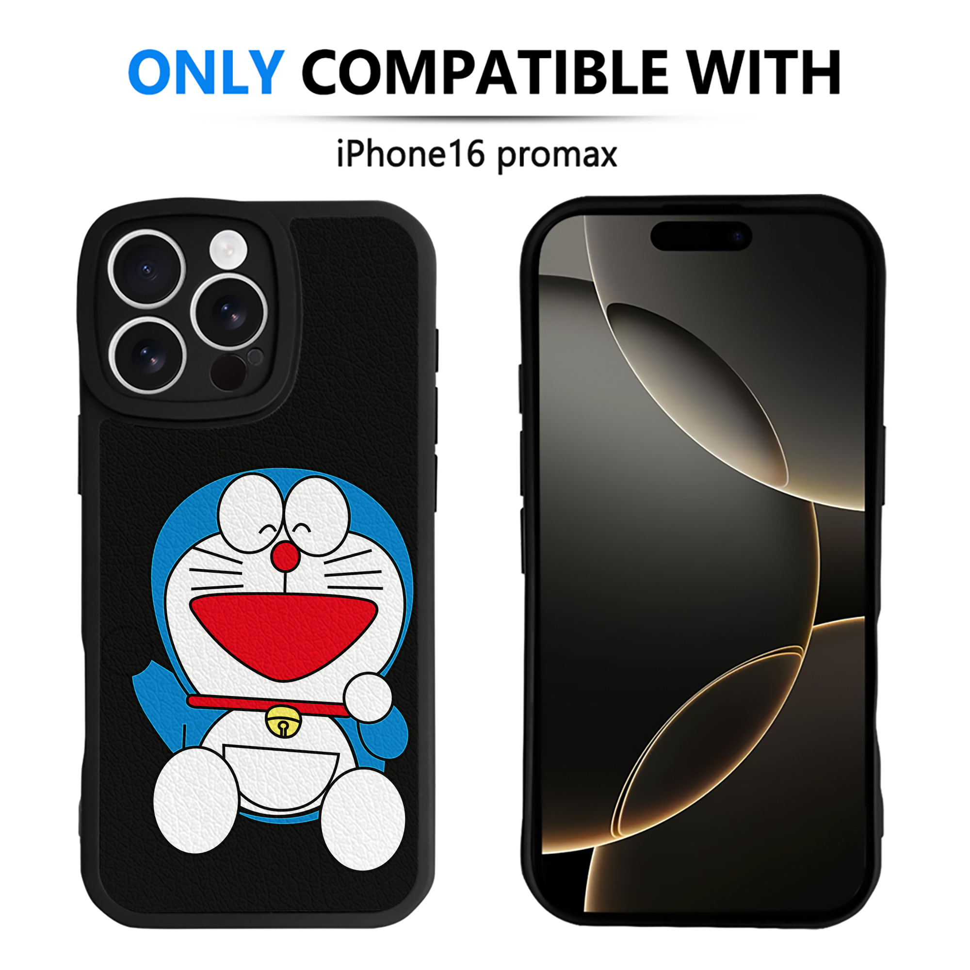 （画像用） ドラえもん Doraemon 【iPhone 16シリーズ対応】シリコンスマホケース（レザー調） 材質：シリコン